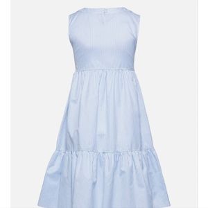 Camicetta Snob Blue Stripe Tiered Cotton Sundress Size Large
